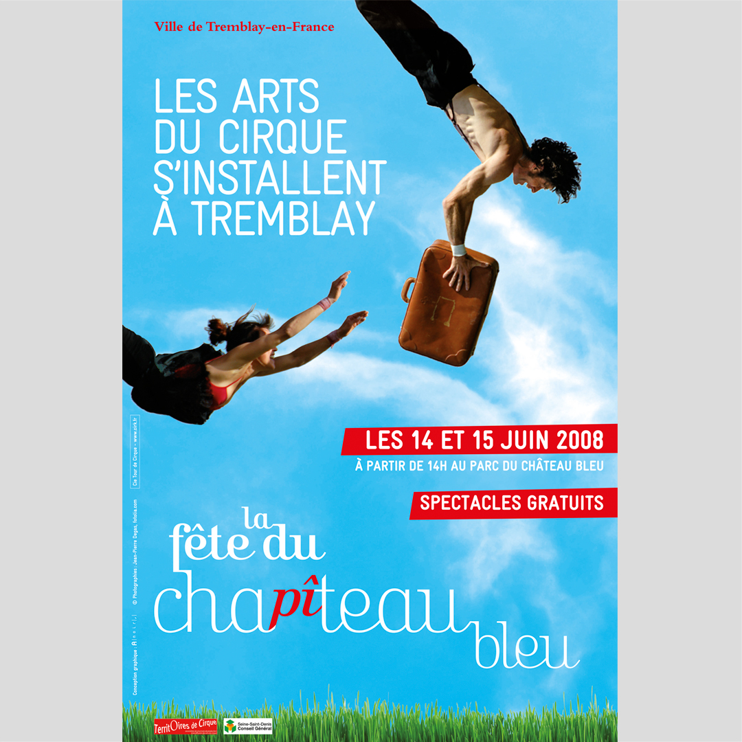 Affiche Cirque Chapiteau Bleu
